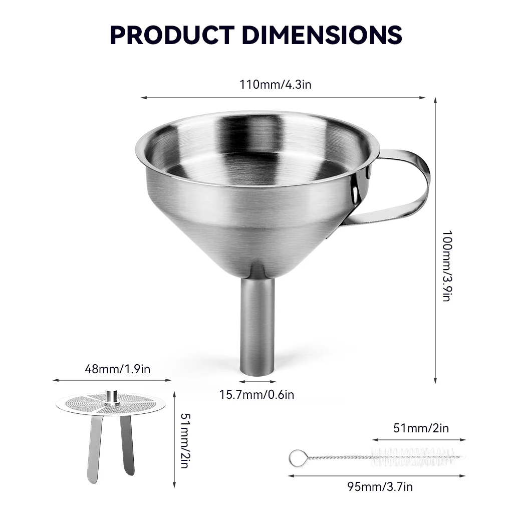 3D Stainless Steel Funnel - Image 4